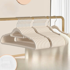 10pcs Velvet Hanger Non Slip Clothes Hanging Rack