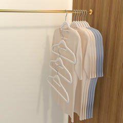 10pcs Velvet Hanger Non Slip Clothes Hanging Rack
