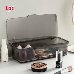 Transparent Dust-proof Storage Box With Cover for Makeup and Beauty Items