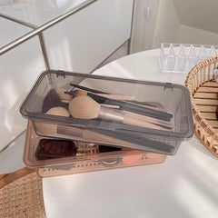 Transparent Dust-proof Storage Box With Cover for Makeup and Beauty Items