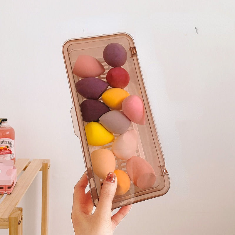 Transparent Dust-proof Storage Box With Cover for Makeup and Beauty Items