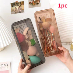 Transparent Dust-proof Storage Box With Cover for Makeup and Beauty Items