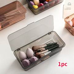 Transparent Dust-proof Storage Box With Cover for Makeup and Beauty Items