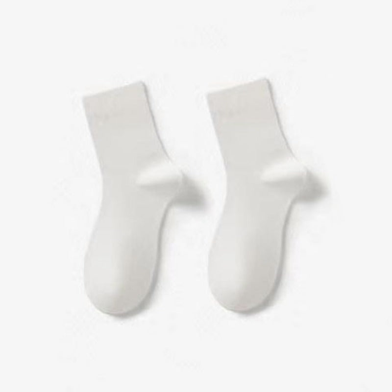5Pairs Antibacterial Crew Socks for Spring & Autumn