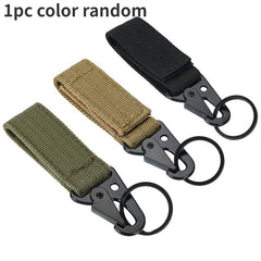 Portable Nylon Key Chain Hook for Outdoor Camping Hiking