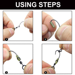 40PCS Carp Fishing Swivels with Solid Ring Quick Change Fishing Hook Swivels