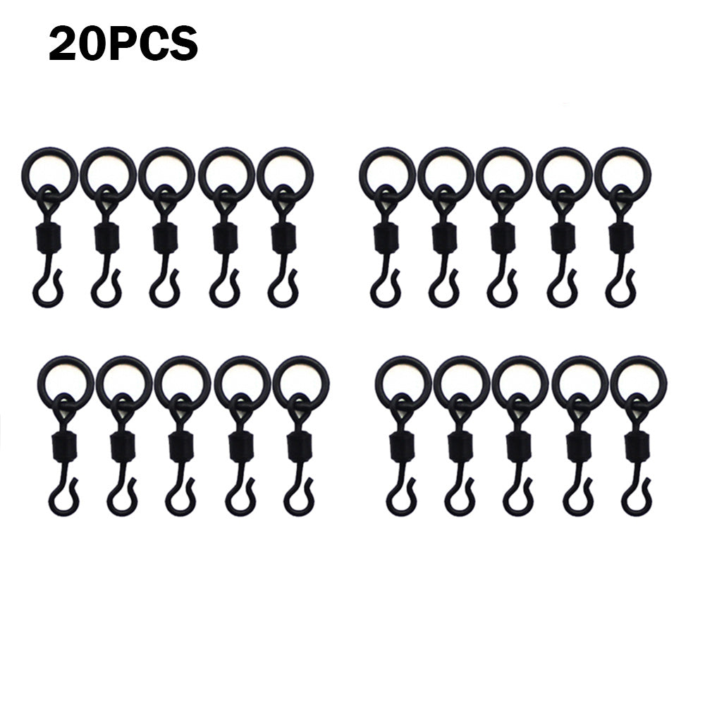 40PCS Carp Fishing Swivels with Solid Ring Quick Change Fishing Hook Swivels