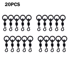 40PCS Carp Fishing Swivels with Solid Ring Quick Change Fishing Hook Swivels