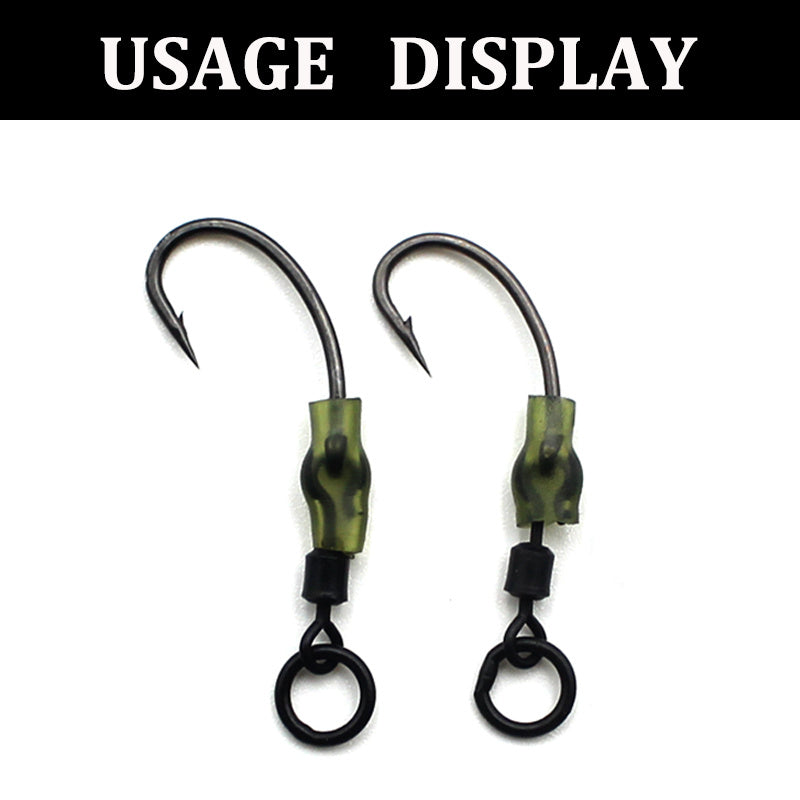 40PCS Carp Fishing Swivels with Solid Ring Quick Change Fishing Hook Swivels