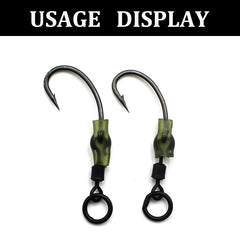 40PCS Carp Fishing Swivels with Solid Ring Quick Change Fishing Hook Swivels