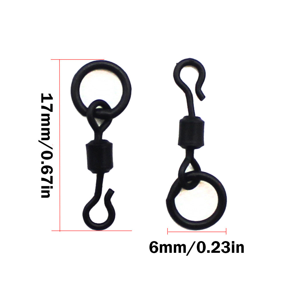 40PCS Carp Fishing Swivels with Solid Ring Quick Change Fishing Hook Swivels