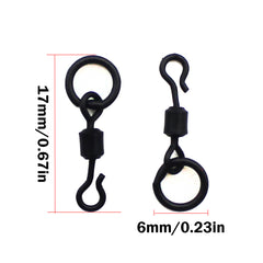 40PCS Carp Fishing Swivels with Solid Ring Quick Change Fishing Hook Swivels