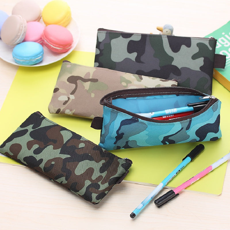 Camouflage Zipper Pen Bag Student Pencil Case Back To School Gift