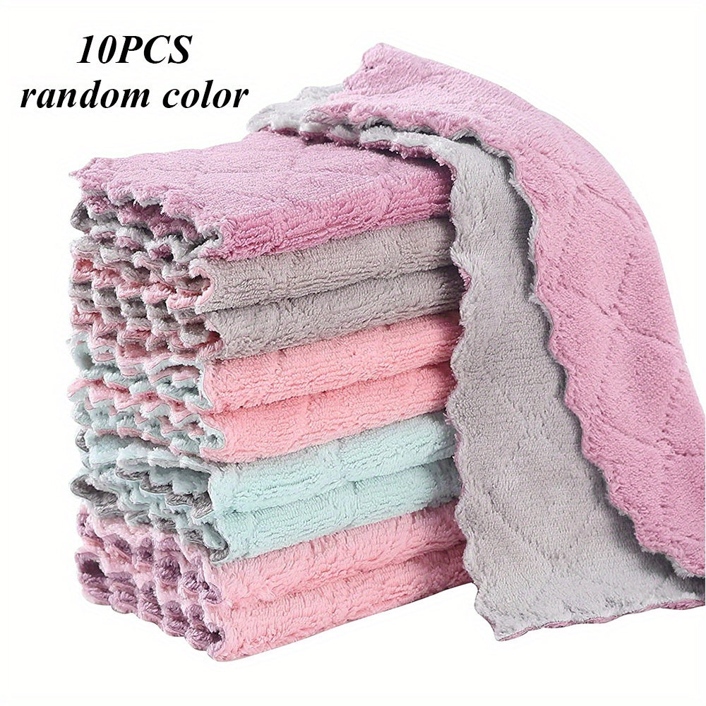 10/20pcs Cleaning Towel Set for Dishes, Daily Use & Camping - 9.4in x 5.5in