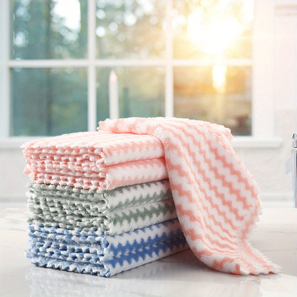 10/20pcs Cleaning Towel Set for Dishes, Daily Use & Camping - 9.4in x 5.5in