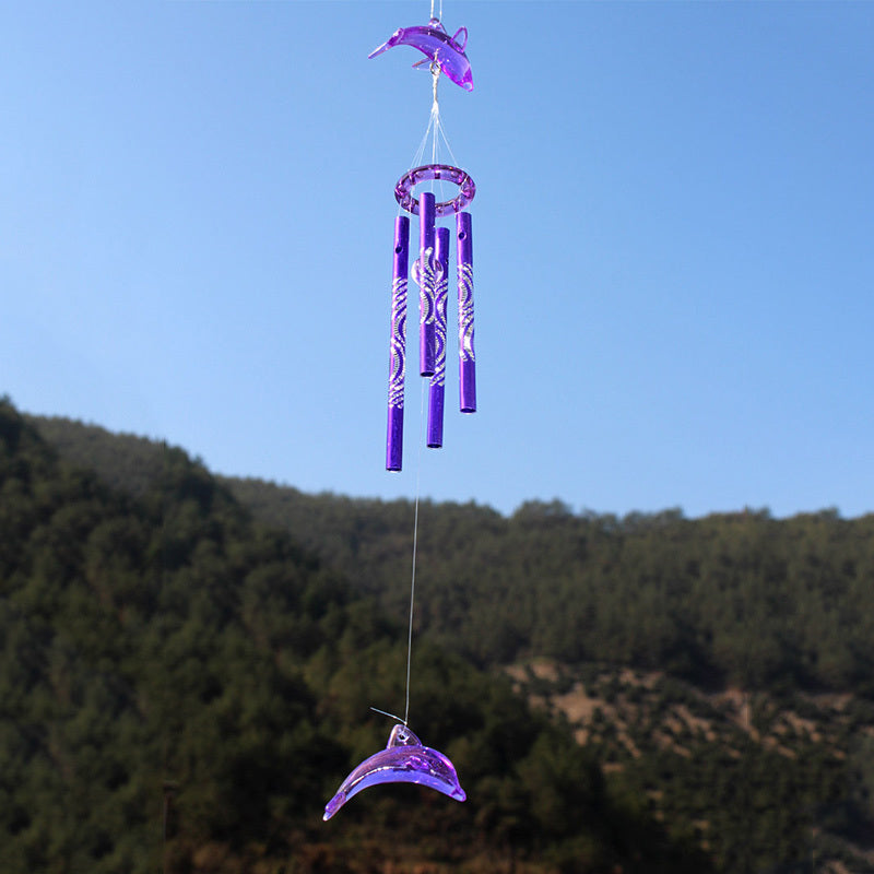 Metal Tube Dolphin Wind Chimes Wedding Decoration
