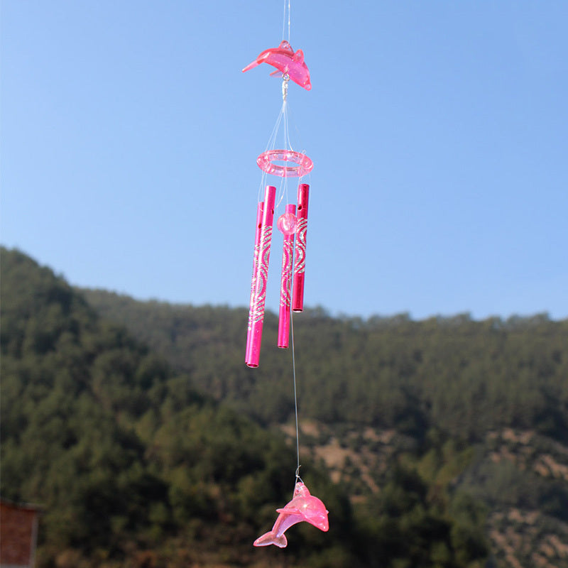 Metal Tube Dolphin Wind Chimes Wedding Decoration