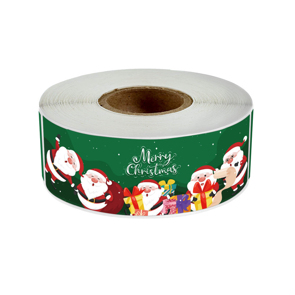120pcs Christmas Rectangle Stickers Sealing Adhesive Labels