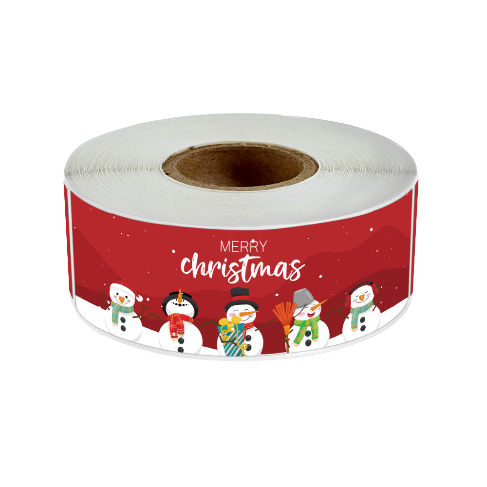120pcs Christmas Rectangle Stickers Sealing Adhesive Labels