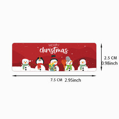 120pcs Christmas Rectangle Stickers Sealing Adhesive Labels