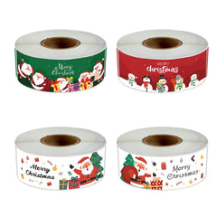 120pcs Christmas Rectangle Stickers Sealing Adhesive Labels
