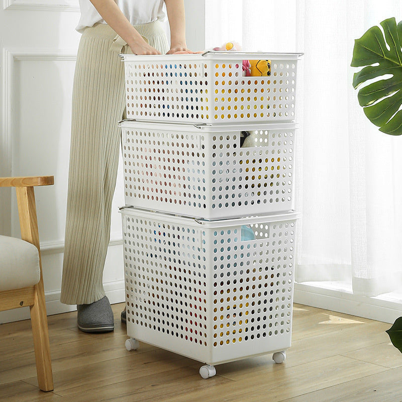 3pcs Plastic Storage Boxes Rectangular Kitchen Storage Box