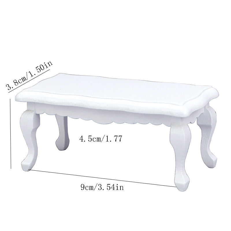 Wooden Small Table Mini House Accessories Christmas Decor