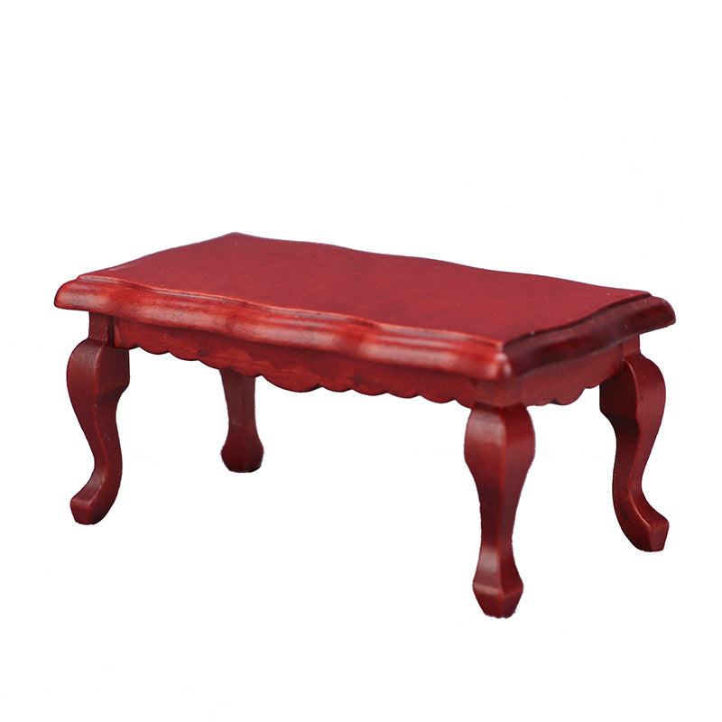 Wooden Small Table Mini House Accessories Christmas Decor