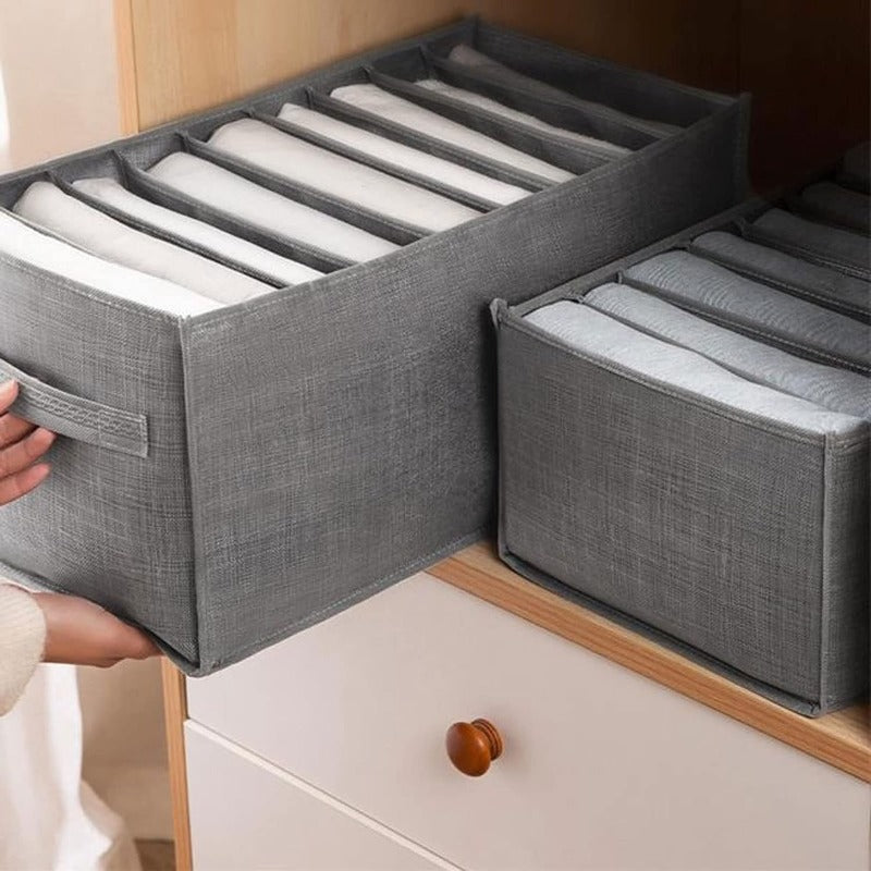 Clothing Storage Compartment Organizer for Jeans, Washable Closet Divider Boxes