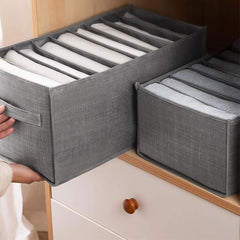 Clothing Storage Compartment Organizer for Jeans, Washable Closet Divider Boxes