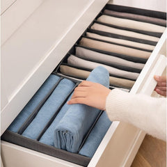 Clothing Storage Compartment Organizer for Jeans, Washable Closet Divider Boxes