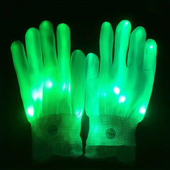 2pcs LED Colored Luminous Performance Gloves Hand Bone Luminous Gloves