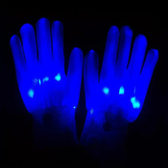 2pcs LED Colored Luminous Performance Gloves Hand Bone Luminous Gloves