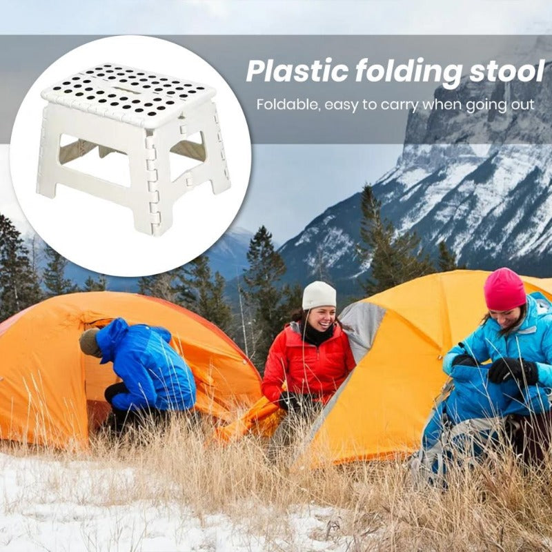 High Stability Folding Step Stool Heavy Duty Load Bearing Camping Chair