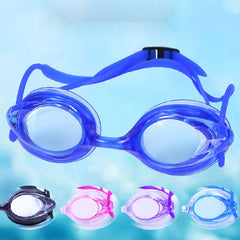 Kids Adjustable Waterproof Swimming Goggles Anti-fog Silicone Glasses