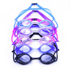 Kids Adjustable Waterproof Swimming Goggles Anti-fog Silicone Glasses