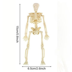12pcs Mini Skeleton Figurines for Halloween Haunted House Decor