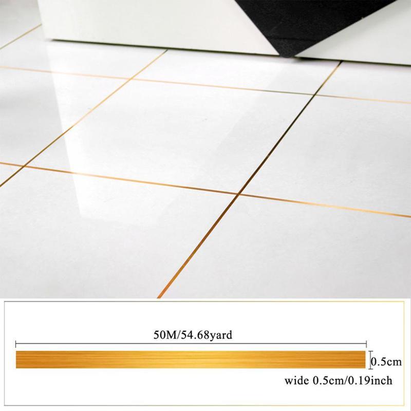 Self Adhesive Floor Tile Stickers Waterproof Wall Gap Sealing Tape Strip