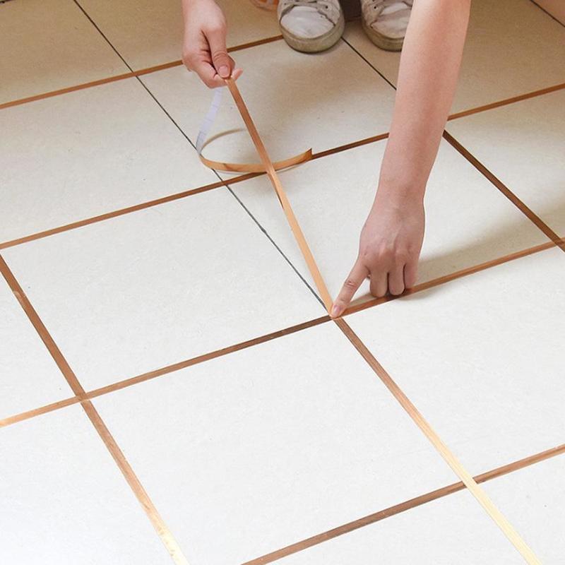 Self Adhesive Floor Tile Stickers Waterproof Wall Gap Sealing Tape Strip