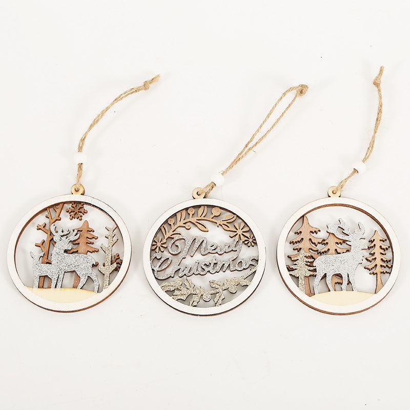 Wooden Elk & Tree Wall Hanging Decoration