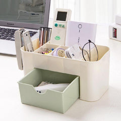 6 Compartment Desktop Storage Box Plastic Organizer Drawer
