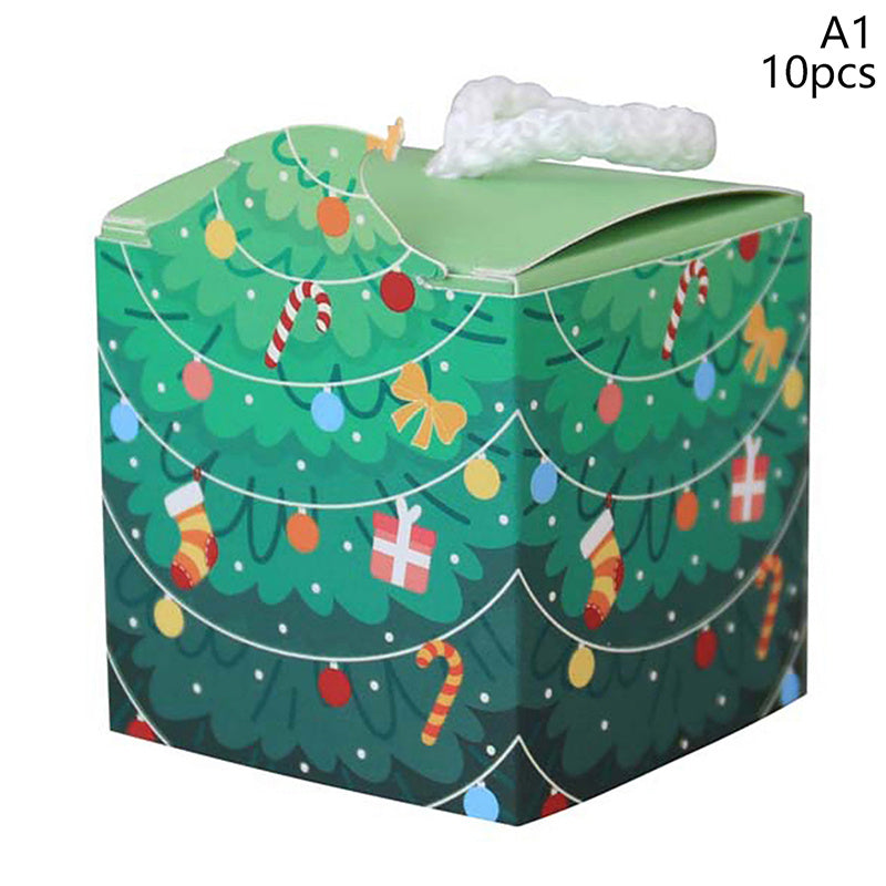 10pcs Christmas Gift Boxes Chocolate Candy Cookie Packaging
