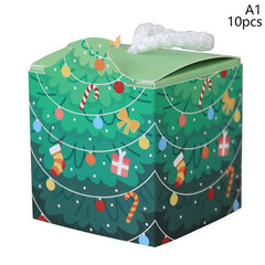 10pcs Christmas Gift Boxes Chocolate Candy Cookie Packaging