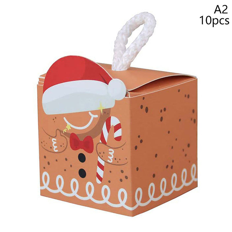 10pcs Christmas Gift Boxes Chocolate Candy Cookie Packaging