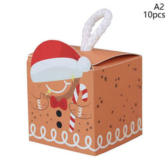 10pcs Christmas Gift Boxes Chocolate Candy Cookie Packaging