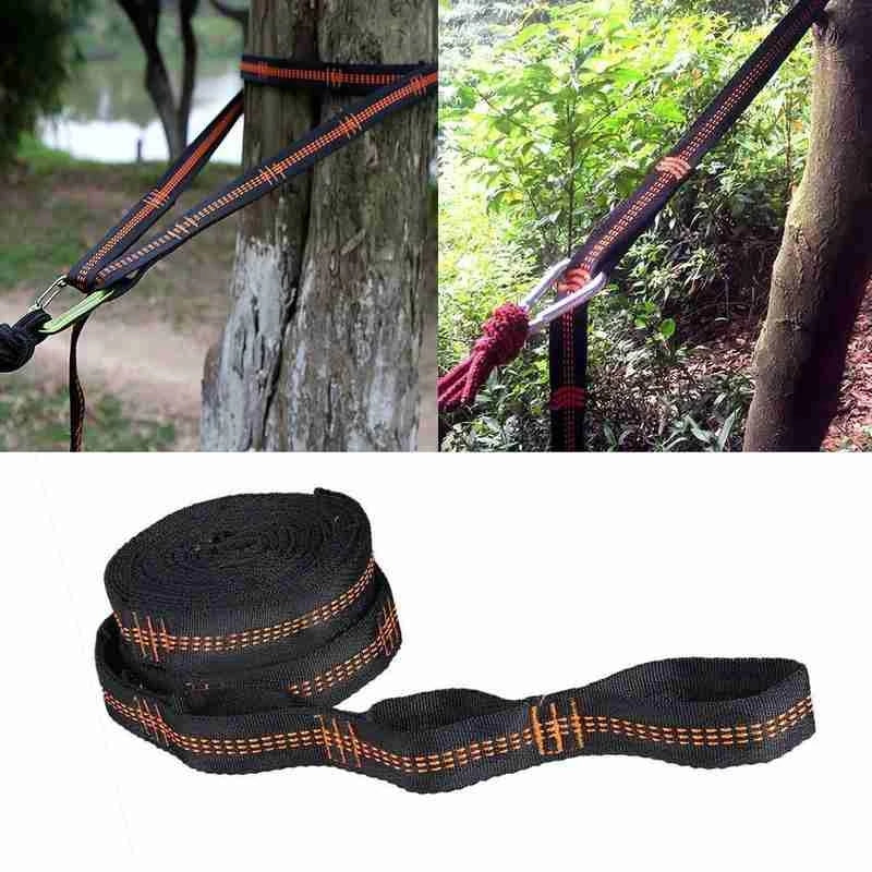 2pcs Hammock Strap Camping Garden Swing Straps 250KG Load Tree Hanging 2m
