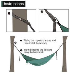 2pcs Hammock Strap Camping Garden Swing Straps 250KG Load Tree Hanging 2m