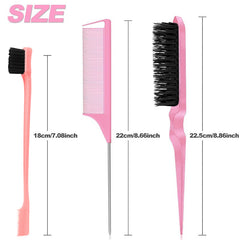 3pcs Sleek Hair Brush For Braid Styling