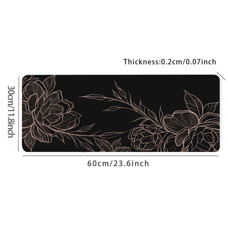 Reddish Mouse Pad Long Non slip Waterproof Office Table Mat