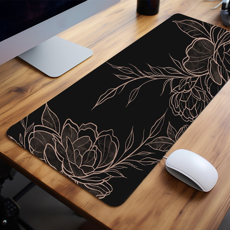 Reddish Mouse Pad Long Non slip Waterproof Office Table Mat